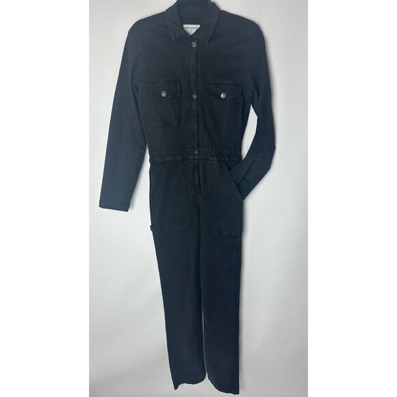 Rivet Utility Size Small Powerhouse Denim Jumpsuit Black $425 MSRP Designer RARE - Picture 4 of 16